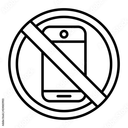 No Distraction Symbol.line