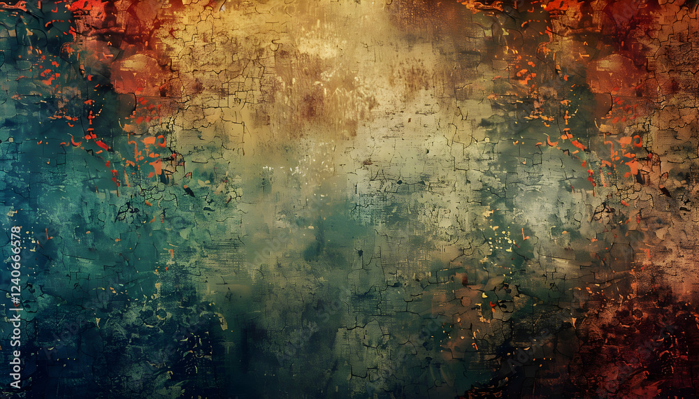 Fototapeta premium Abstract textured background showcasing vibrant colors blending harmoniously, ideal for creative projects