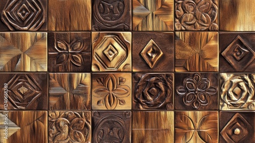 Stunning Wood Paneling with Intricate Carvings for Modern Interior Design