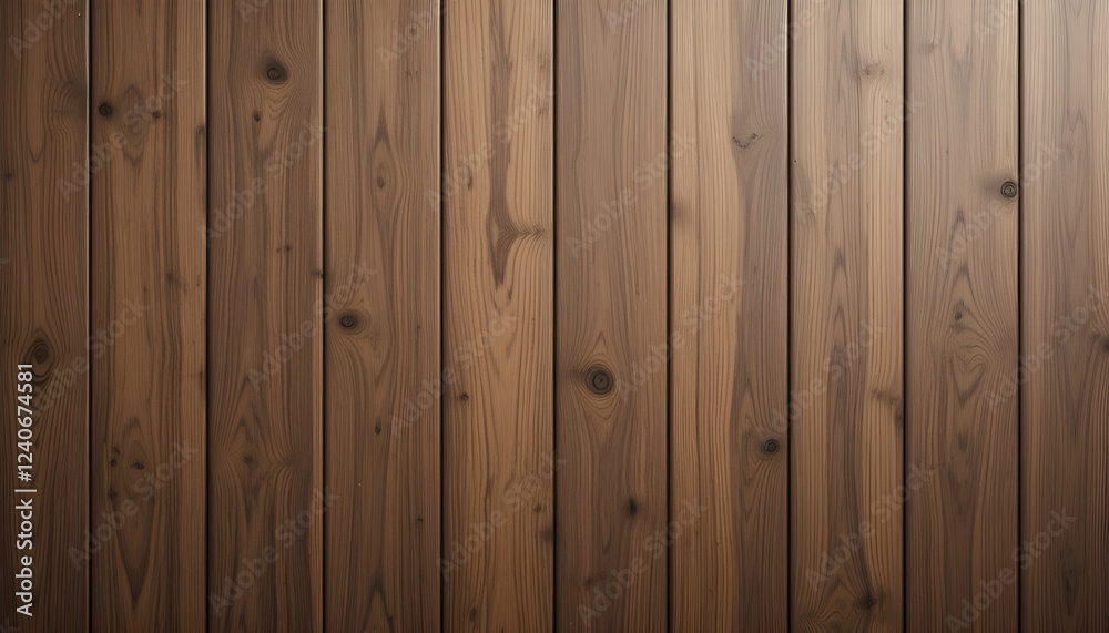 Fototapeta premium Close-up of a Dark Brown Wooden Plank Wall Texture