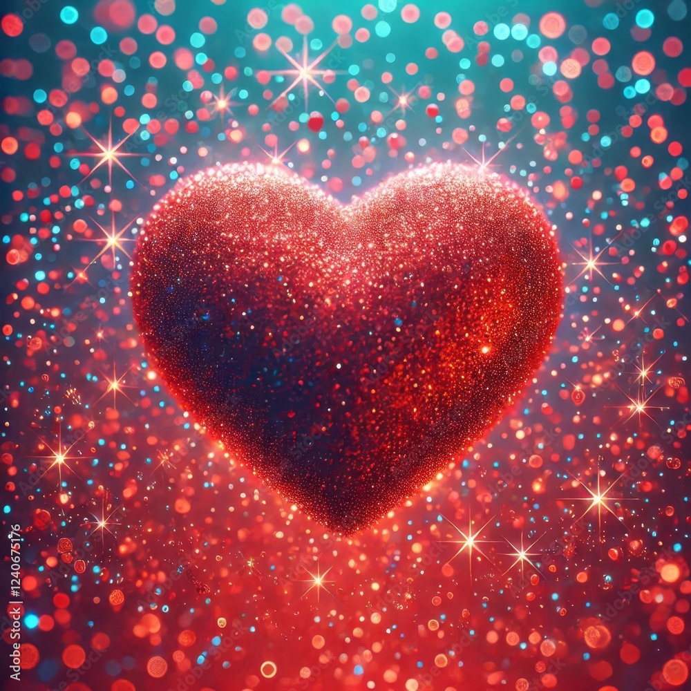 Obraz premium striking visual representation of a heart-shaped object 