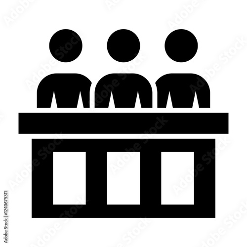 Panel of judges Glyph Icon Design