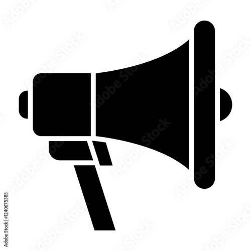 Loud Speaker Glyph Icon Design
