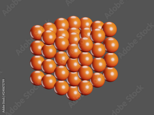 arrangent of molecules inside solid matter chemistry illustration photo