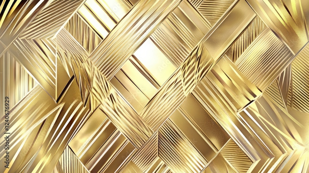 Obraz premium Stunning Gold Geometric Architectural Design