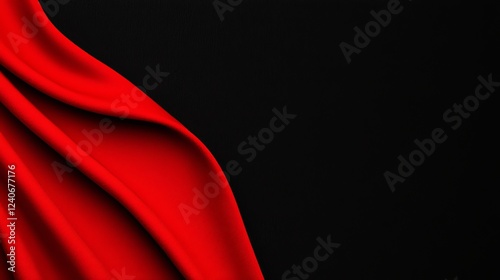 With its rich and soft texture, the deep red velvet fabric is a standout choice for imparting elegance and sophistication to any design or fashion piece