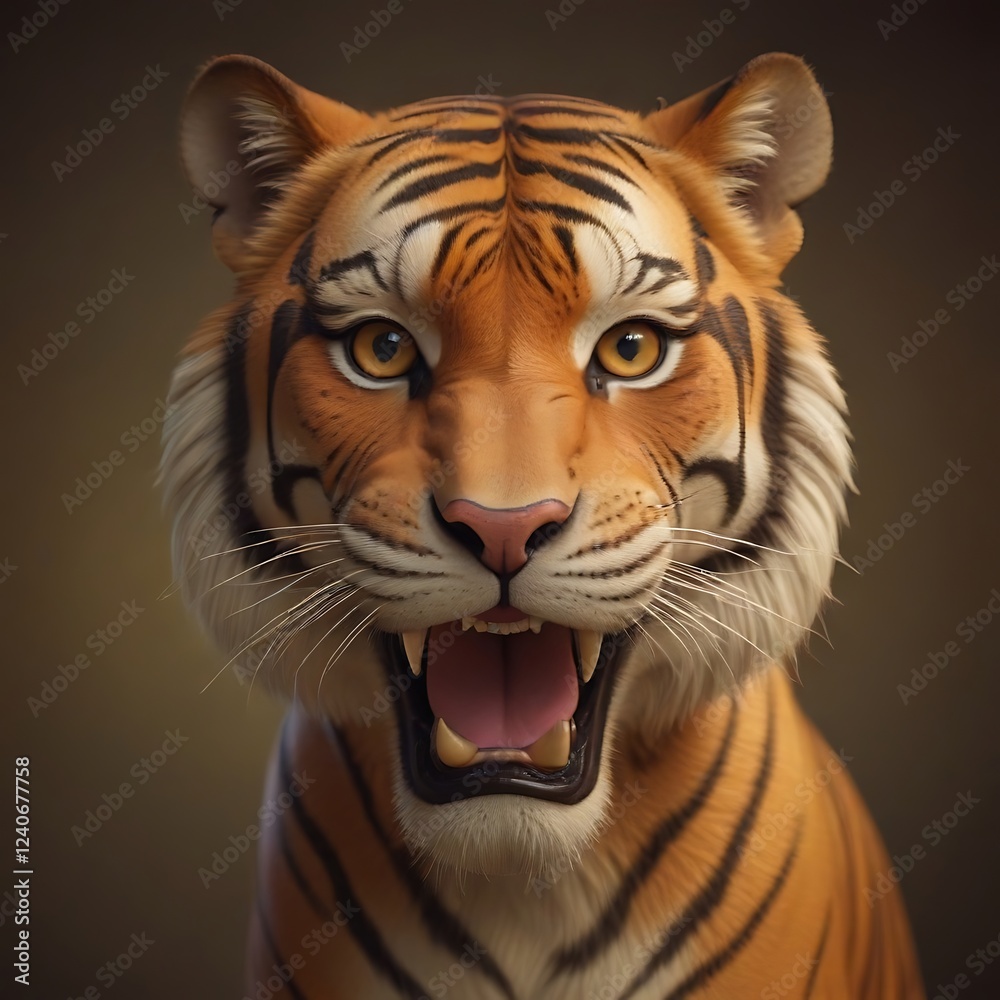 Fototapeta premium 3D Cartoon tiger 