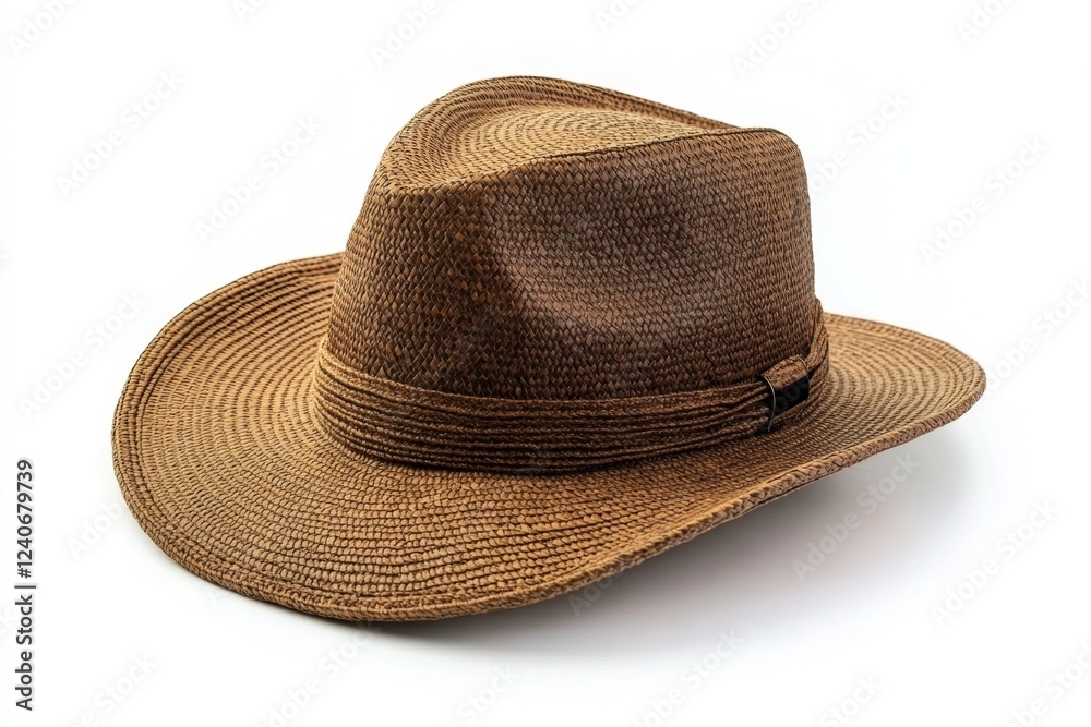 Brown Straw Hat - Perfect Summer Accessory Brown Straw Hat - Perfect Summer Accessory