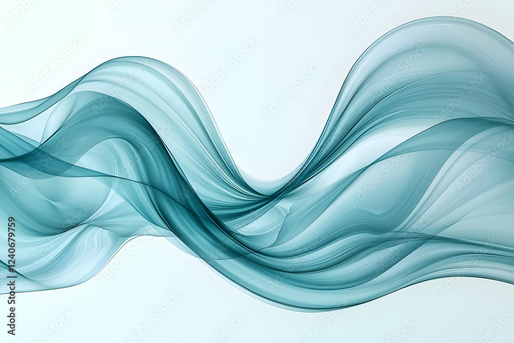 Abstract Teal Waves Flow Gently, Serenity Design Background Image Abstract Teal Waves Flow Gently, Serenity Design Background Image