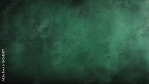 Dark Grunge Green Texture with Vintage and Abstract Aesthetic.