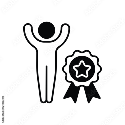 Achieving A Goal vector icon