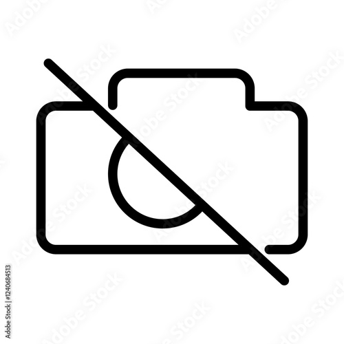 camera document off vector icon