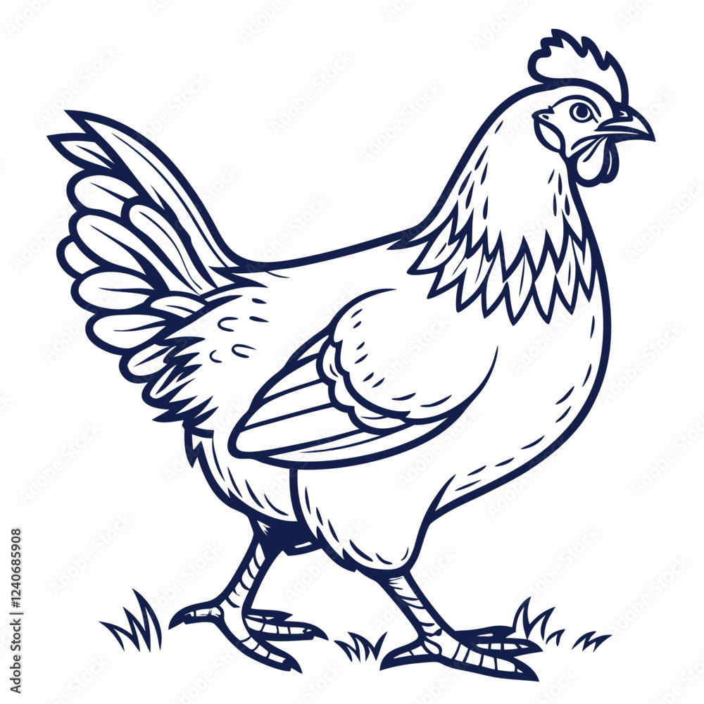 chicken icon isolated on white background chicken icon isolated on white background