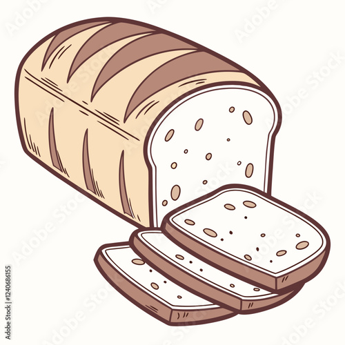 bread icon isolated on white background