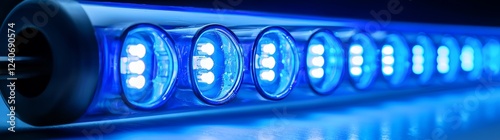 High-intensity, energy-efficient blue LED technology for industrial use, perfect for UV curing, sterilization, and air purification.