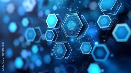 Abstract futuristic surface concept with hexagons