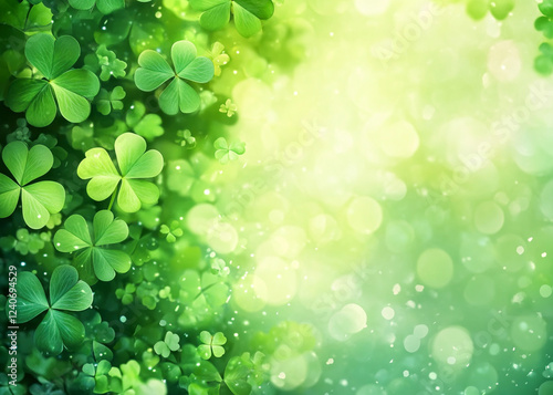 St. Patrick's Day Theme with Clover Leaves