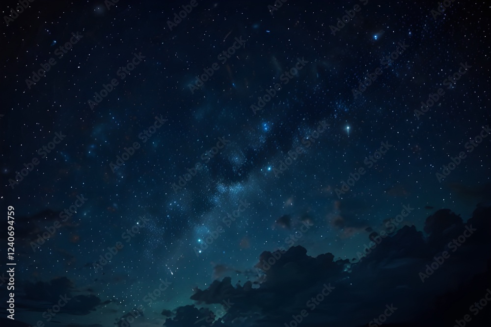 Blue night starry sky, space, background for screensaver. Astrology, horoscope, zodiac signs Generative AI Blue night starry sky, space, background for screensaver. Astrology, horoscope, zodiac signs Generative AI