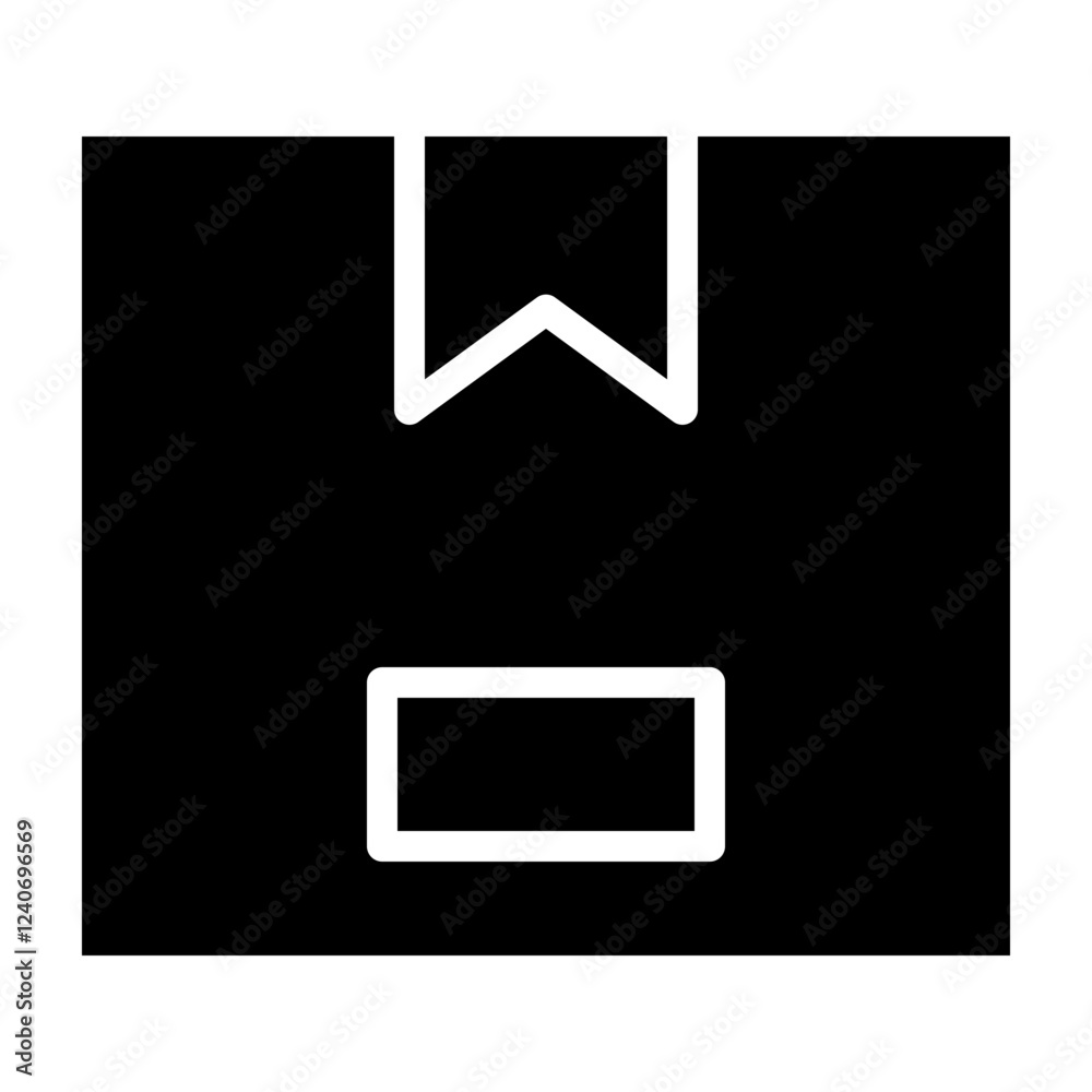 Delivery Box Glyph Icon Design Delivery Box Glyph Icon Design