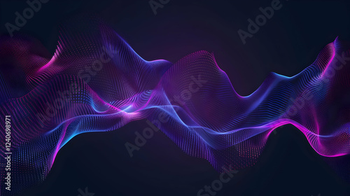 Abstract colorful wave patterns flowing in a dark background, creating a dynamic visual effect