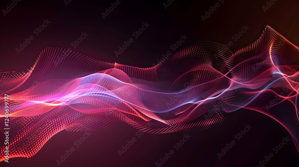 Abstract colorful wave patterns flowing across a dark background, creating a sense of motion and energy Abstract colorful wave patterns flowing across a dark background, creating a sense of motion and energy