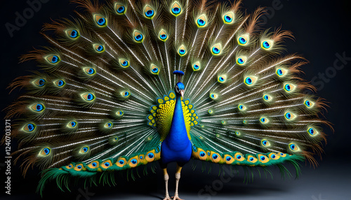 Iridescent Peacock Display photo