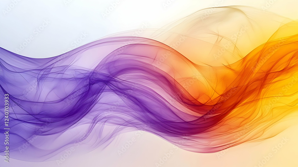 Abstract Purple & Orange Waves Flow Seamlessly Abstract Purple & Orange Waves Flow Seamlessly