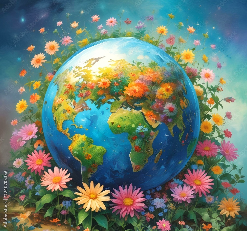 Naklejka premium Illustration of globe earth.