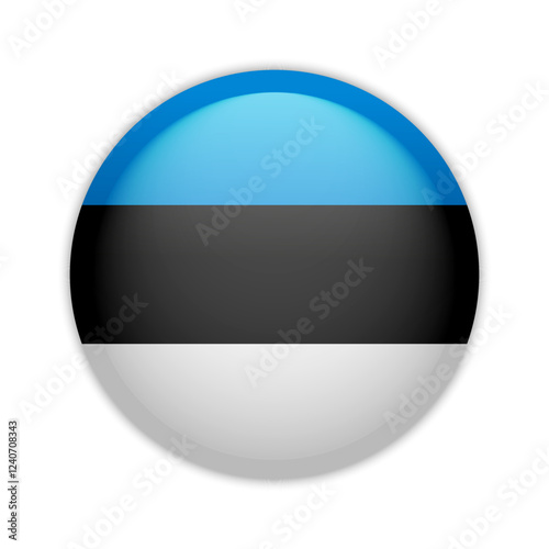 Free Download Estonia national flag pin button. Estonia glossy round badge icon. Vector illustration - GFXLoad