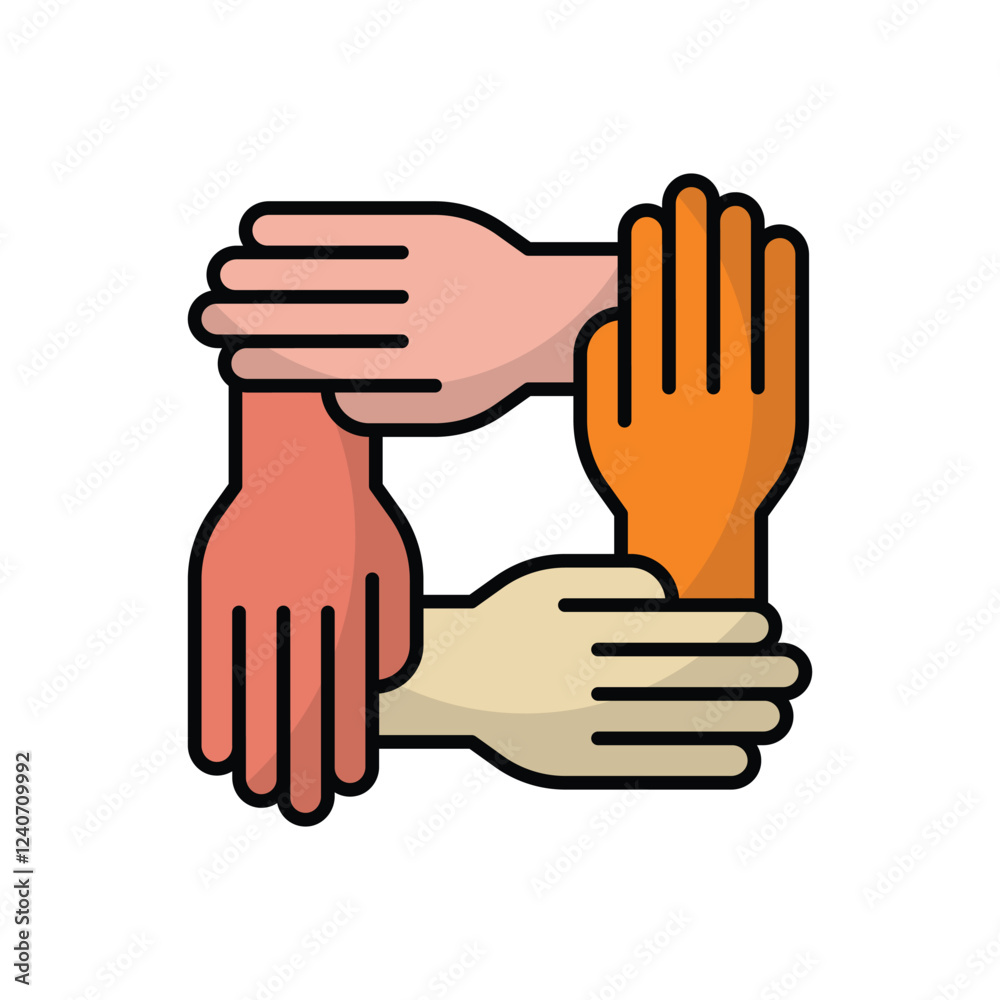 Teamwork vector icon