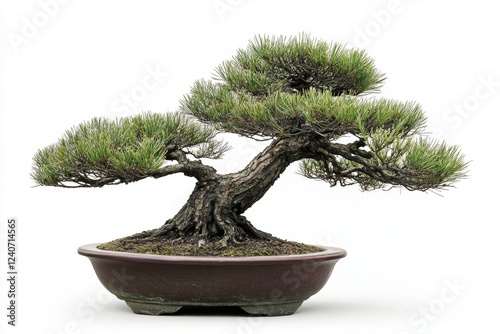 Captivating Bonsai Pine Tree in Elegant Pot photo