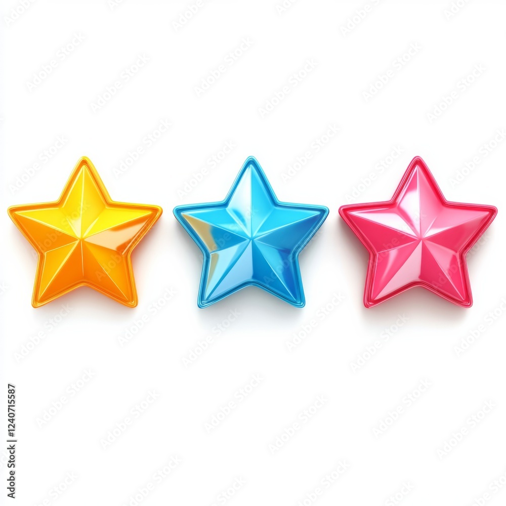 Obraz premium colorful stars on white background