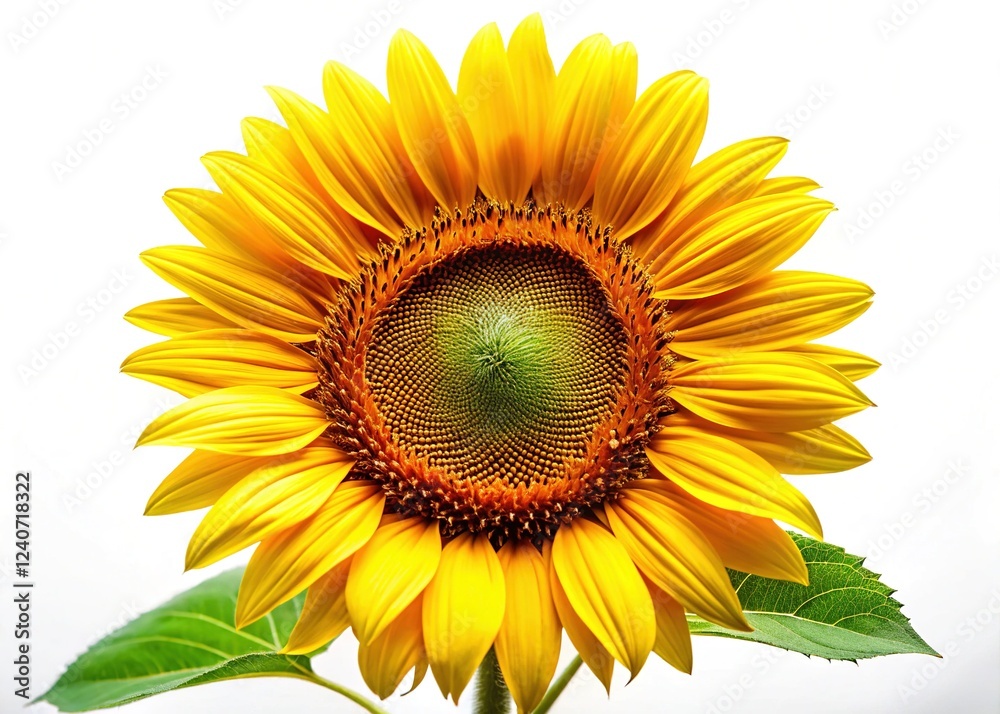 Fototapeta premium Sunflower Isolated on White Background