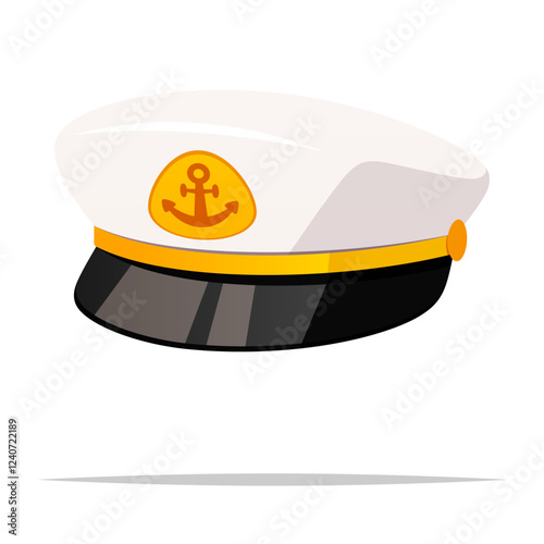 Captain hat cap vector isolated illustration