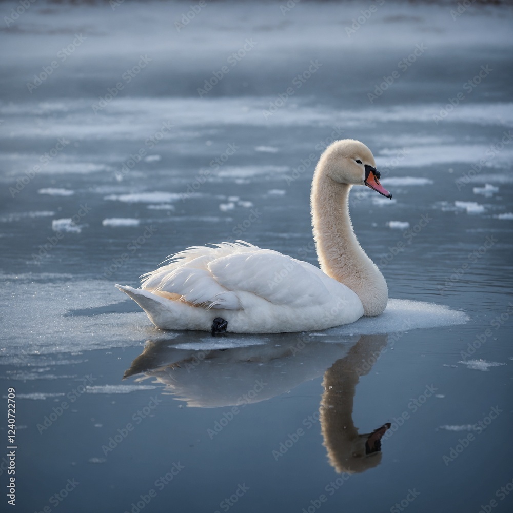 Obraz premium swan on the lake