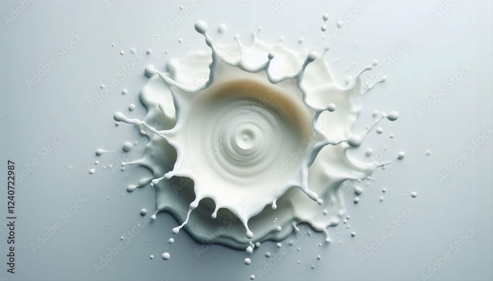 Fototapeta premium chocolate and milk splash isolated on transparent background - food, drink, lifestyle, diet .