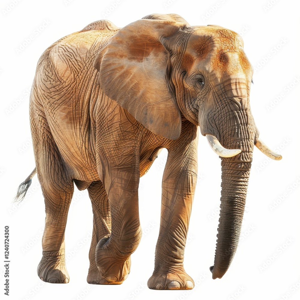 Fototapeta premium Majestic elephant walking gracefully in nature.