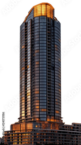 Wallpaper Mural PNG Luxury highrise building at dusk architecture skyscraper urban. Torontodigital.ca