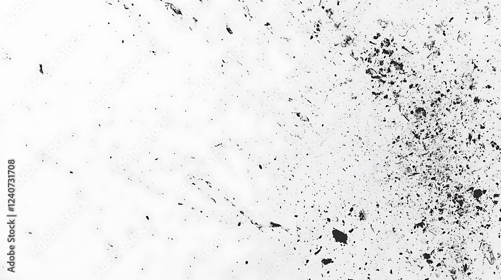 Black particles on white background Black particles on white background