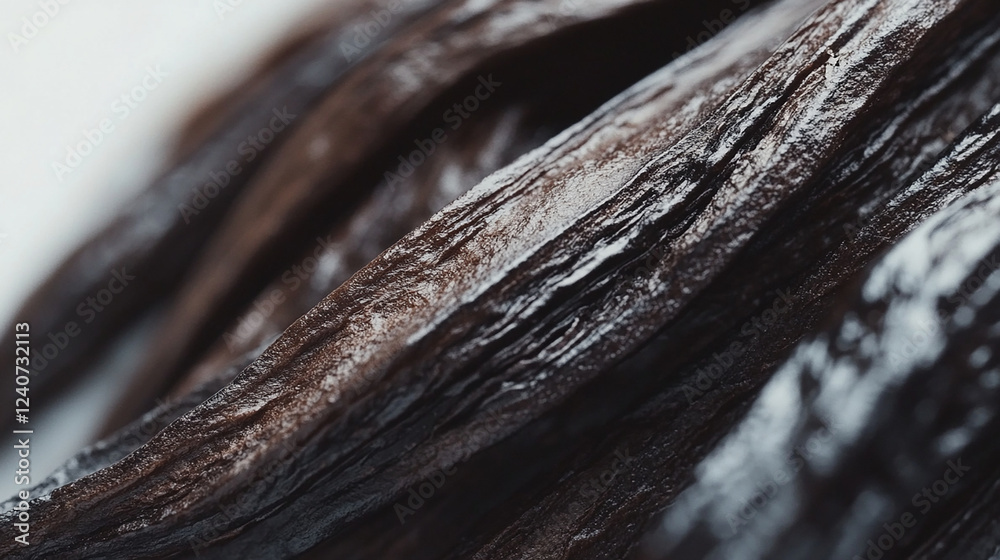 Fototapeta premium Macro shot of vanilla bean texture