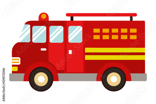 fire truck isolated on white