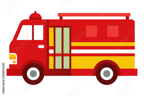 fire truck isolated on white