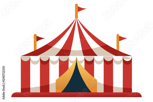 circus tent isolated on white