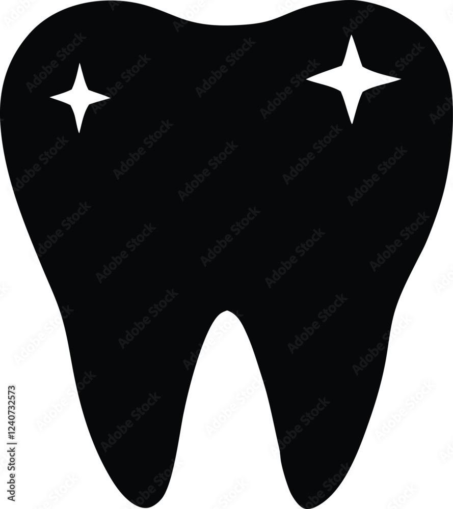 clean and healthy tooth silhouette ,tooth simple flat vector clean and healthy tooth silhouette ,tooth simple flat vector