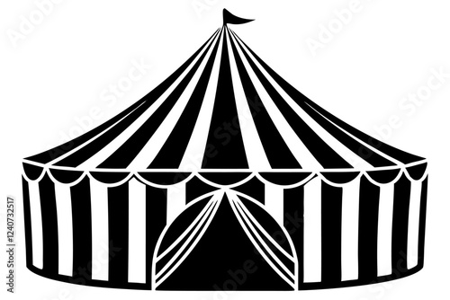 circus tent isolated on white