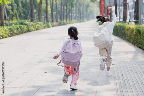 Two sisters go to school together
