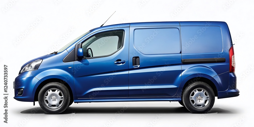 2015 Compact Van, Side View, White Background, Thessaloniki, Greece - Stock Photo 2015 Compact Van, Side View, White Background, Thessaloniki, Greece - Stock Photo