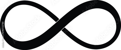 infinity silhouette,infinity  flat vector icon logo