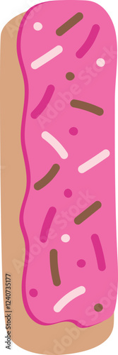 Strawberry Donut Dipped Cream Baked Alphabet I