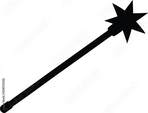 magic wand silhouette,Magician, wizard, spell vector icons